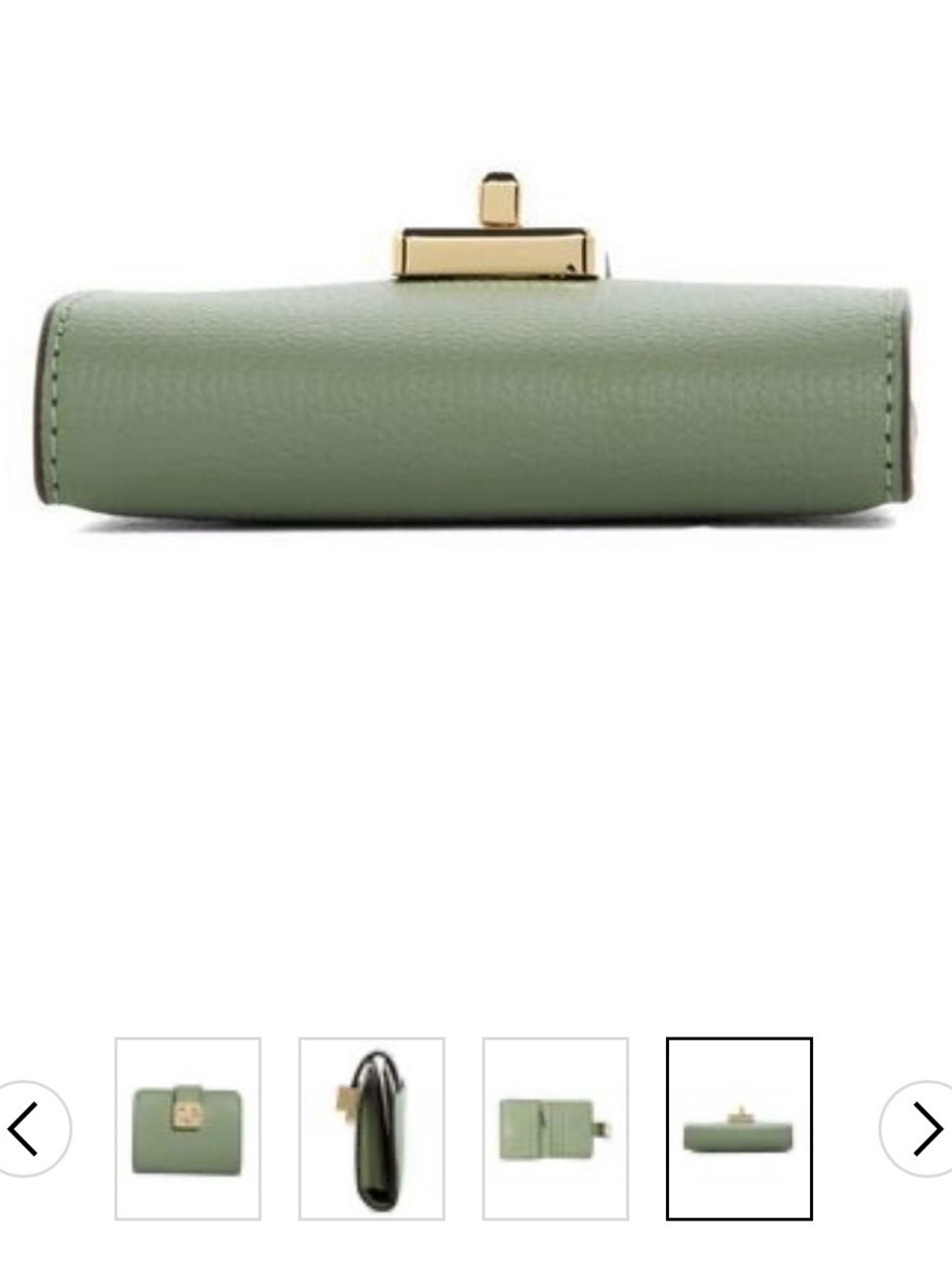 kate spade Green Leather Card & Key Holder with Gold Logo - Picture 6 of 7